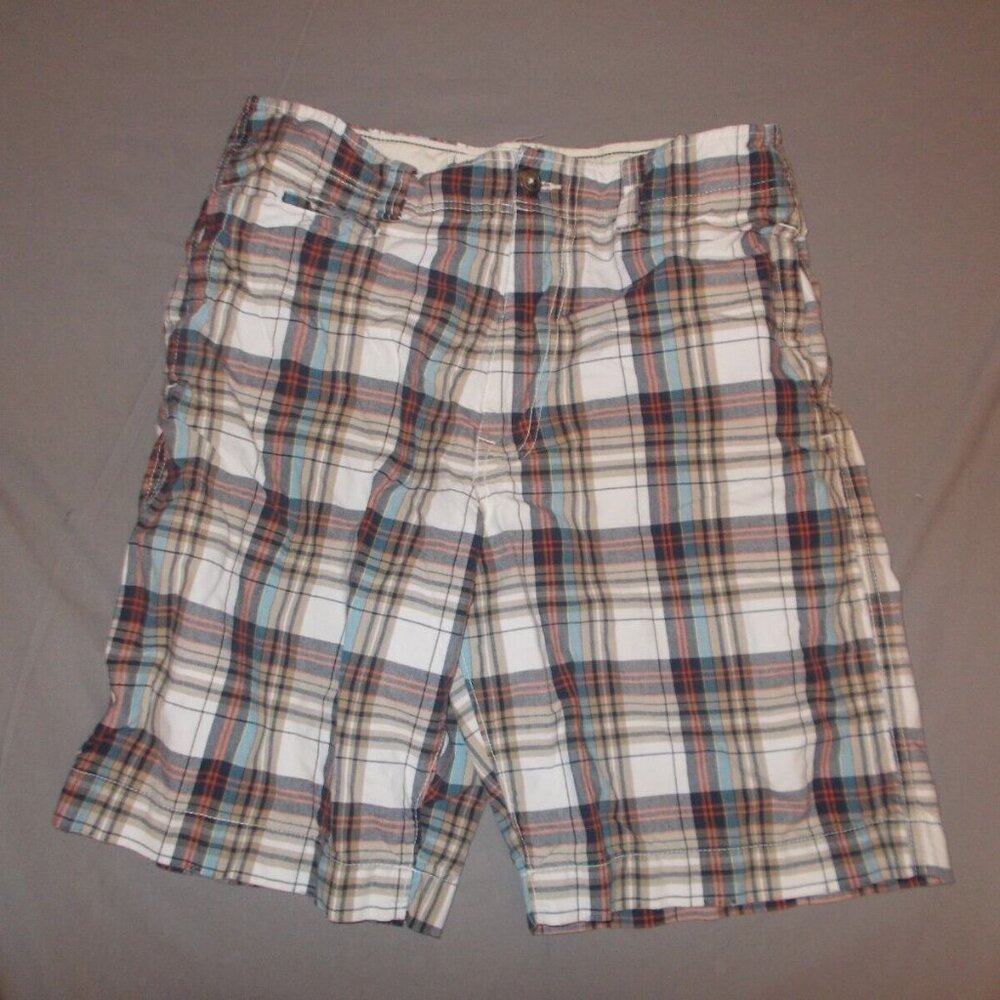 American Eagle Mens Brown/blue Bermuda Preppy Shorts Size 33 Casual 100% Cotton